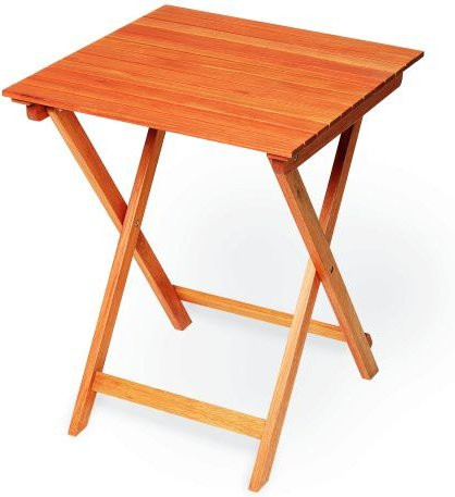 Merxx Porto Klapptisch aus Eukalyptusholz in Beige, B/T/H: 60 x 60 x 74 cm - Bild 1