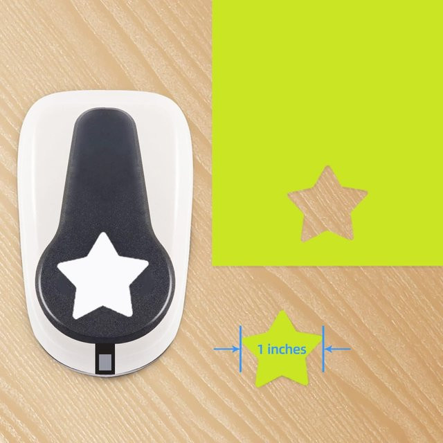 DIY Handwerk Stern Locher für Kinder zum Scrapbooking und Basteln, weiß, 9-25mm - Bild 1