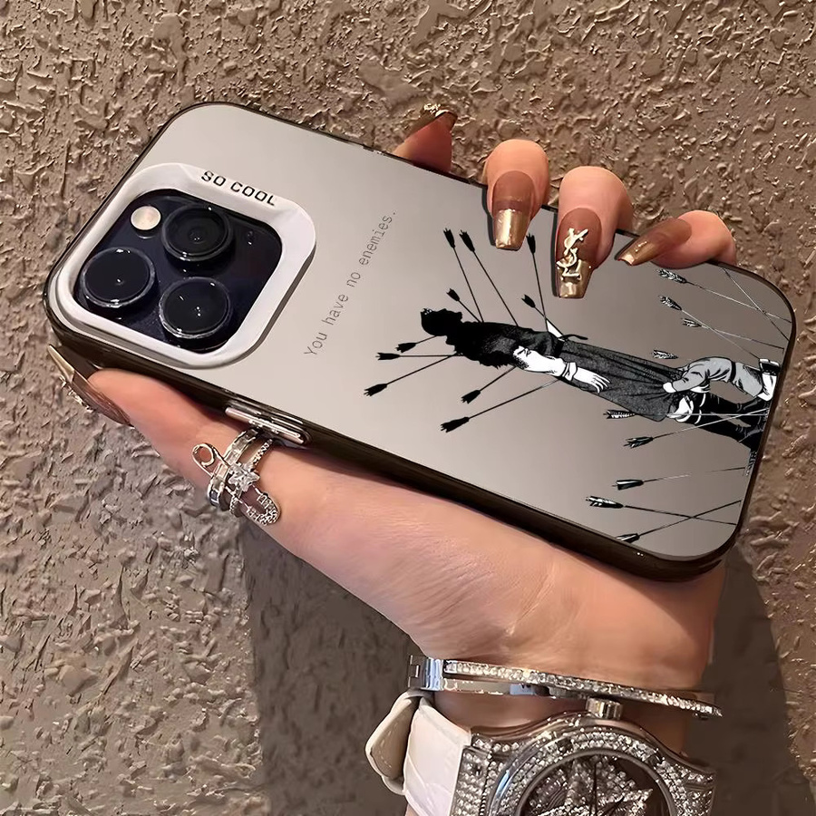 V-Vinland Saga Anime Handyhülle für iPhone 17 16 15 14 13 12 11 Pro Max Air Matte Laser Aurora Stoßfeste Schutzhülle in Pink - Bild 2