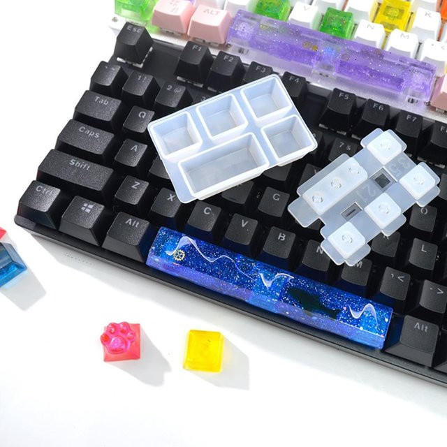 KONNWEI Silikonform für DIY mechanische Tastatur Tastenkappen, transparent, weich und langlebig - Bild 1