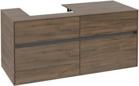 V&B Waschtischunterschrank Collaro in Arizona Oak mit Waschbeckenanschluss links, B/T/H: 120 x 54,8 x 50 cm - Bild 1