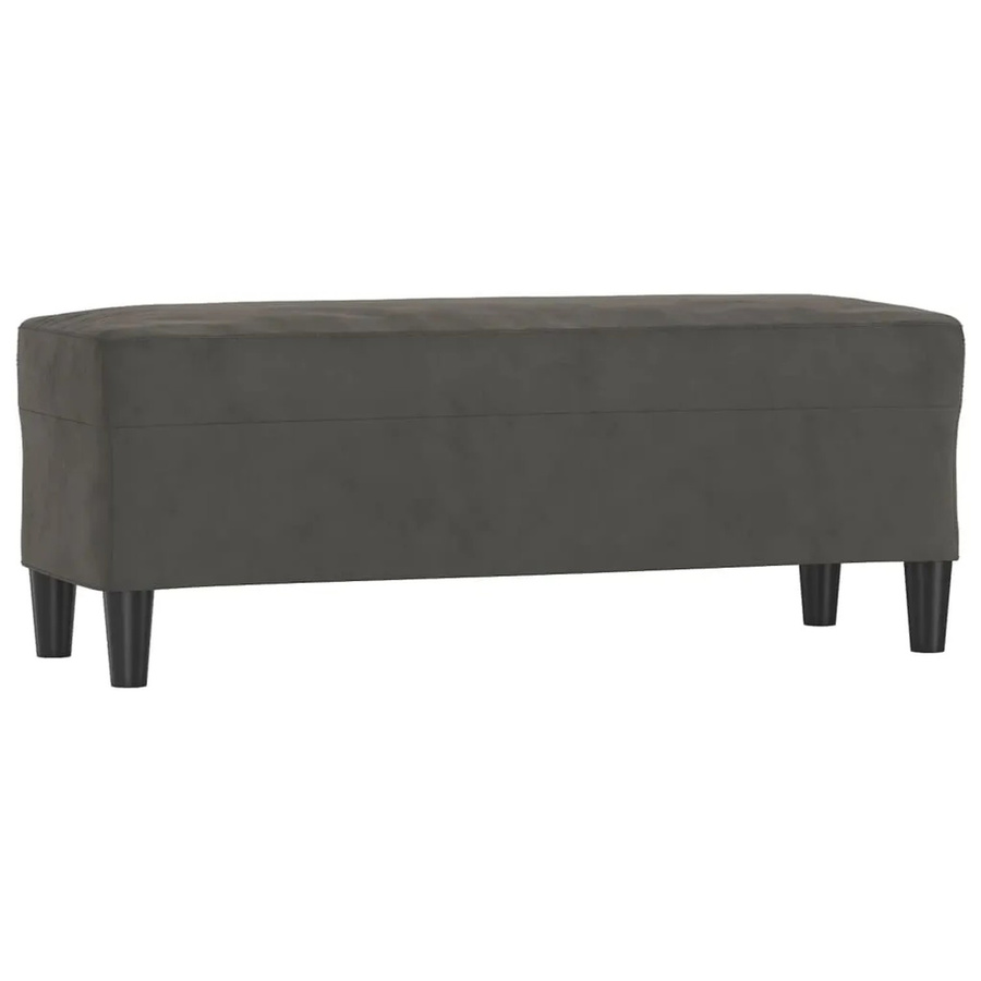 vidaXL Sitzbank aus Samt in Dunkelgrau, B/T/H: 100 x 35 x 41 cm - Bild 2