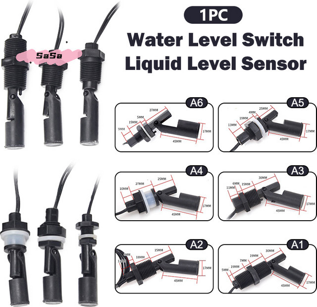 NCVHRT Kugel-Schwimmerschalter aus PP-Kunststoff für Wasserstand und Flüssigkeitsstand, 12 V-110 V, Schwarz - Bild 1