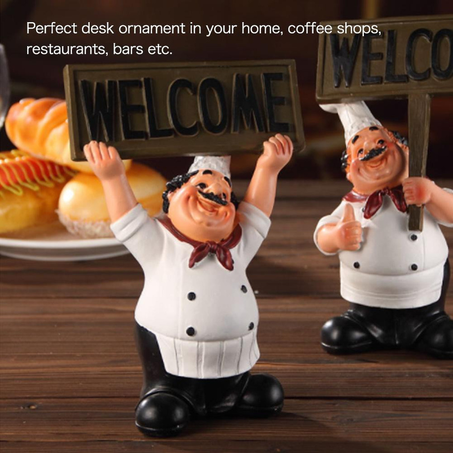 Dekorative Chef Figuren Statue aus Harz von mfySpace für Bar und Kaffee Shop - Bild 5