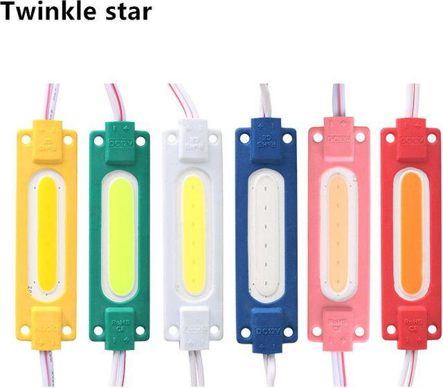 10er Set Wasserdichte 12V COB LED-Module IP65 für Leuchtschilder und Hintergrundbeleuchtung in Mehrfarben (RGB) - Bild 1