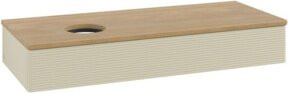 V&B Waschtischunterschrank Antao mit Frontstruktur und Beleuchtung in Eiche, B/T/H: 120 x 50 x 19 cm - Bild 1