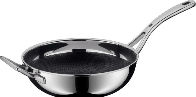 WMF Profi Resist Wok aus Edelstahl mit Keramikbeschichtung, Silber, Durchmesser: 28 cm - Bild 1