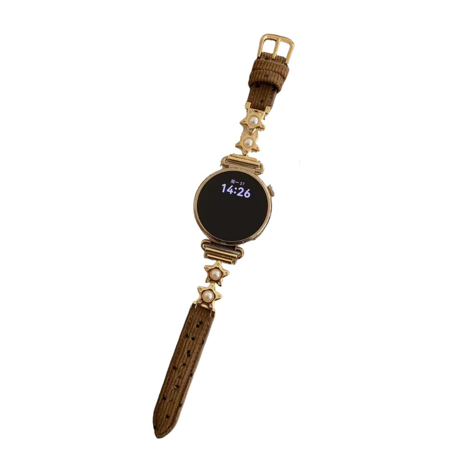 LuLuTom Uhrenarmband Leder, Perle, Gold, Unisex - Bild 3