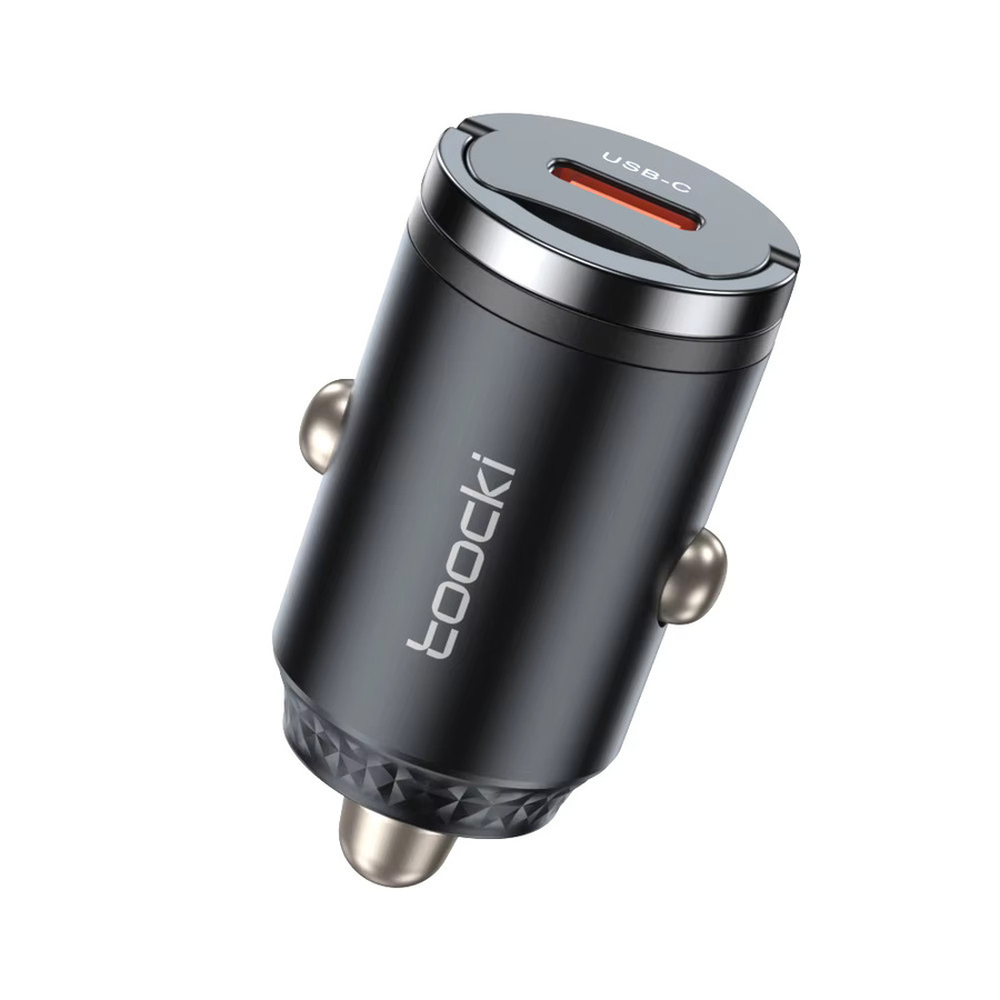 Toocki 45 W USB C Auto Ladegerät mit Pull Ring für schnelles Laden, Schwarz - Bild 6
