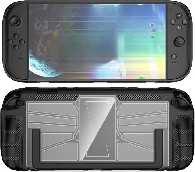 Schutzhülle für Nintendo Switch 2 aus TPU und PC Hybrid, Schwarz - Bild 1