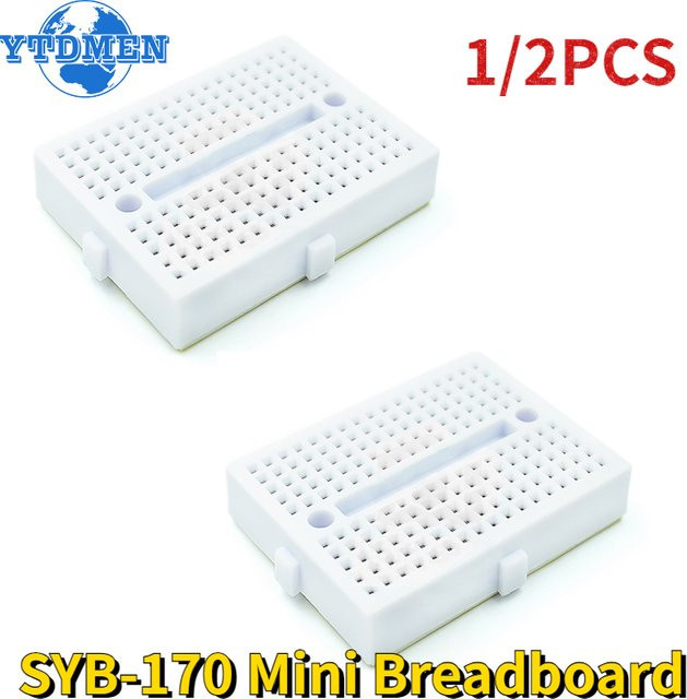 YTDMEN SYB-170 Mini Breadboard lötfreie Prototyp-Testplatine mit 170 Tie-Points in Weiß für Arduino - Bild 1