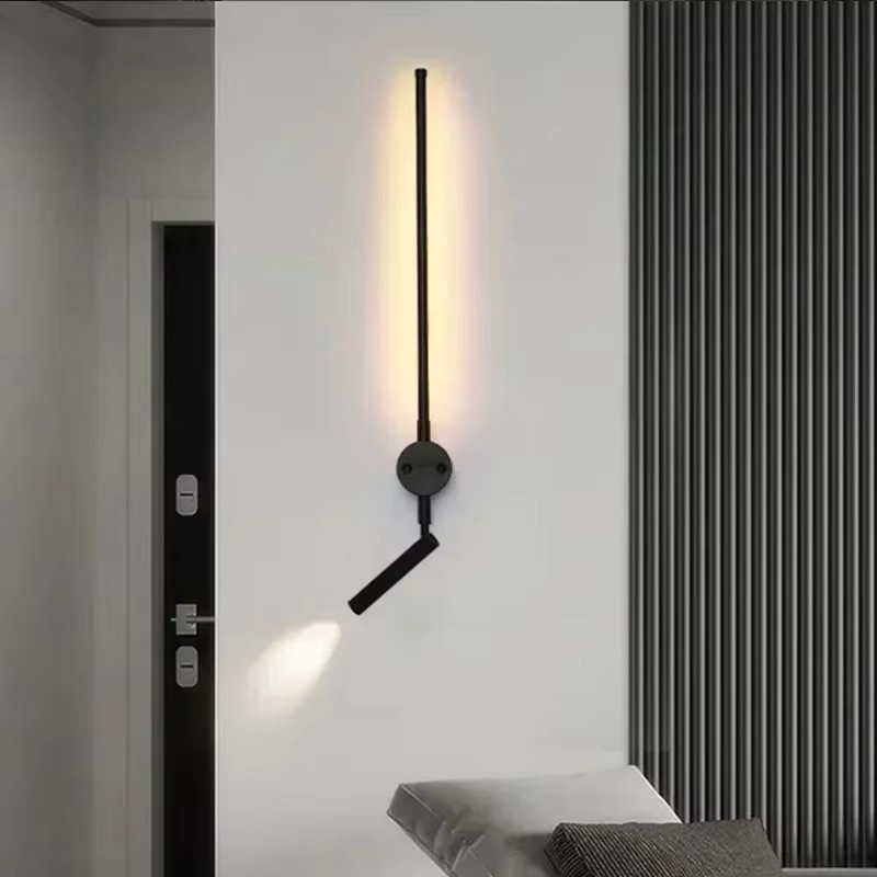 Claeted Moderne LED-Wandleuchte mit integriertem LED-Strahler für Schlafzimmer, Nachttisch und Wohnzimmer - Bild 2