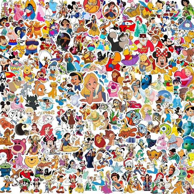 Disney Mixed Anime Series Aufkleber, Prinzessin, 50-teiliges Set - Bild 1
