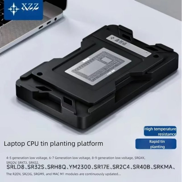 XZZ BGA-Reballing-Schablone mit Direktheizung für Laptop-CPU GTX1650 RX580 RTX4070 RTX3050 RX5700XT GTX1080TI SR2WB in Schwarz - Bild 1