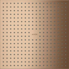 Hansgrohe Axor Kopfbrause in Gold mit 2 Strahlarten und Anti-Kalk-Funktion, quadratisch, Breite: 30 cm, Tiefe: 30 cm - Bild 1