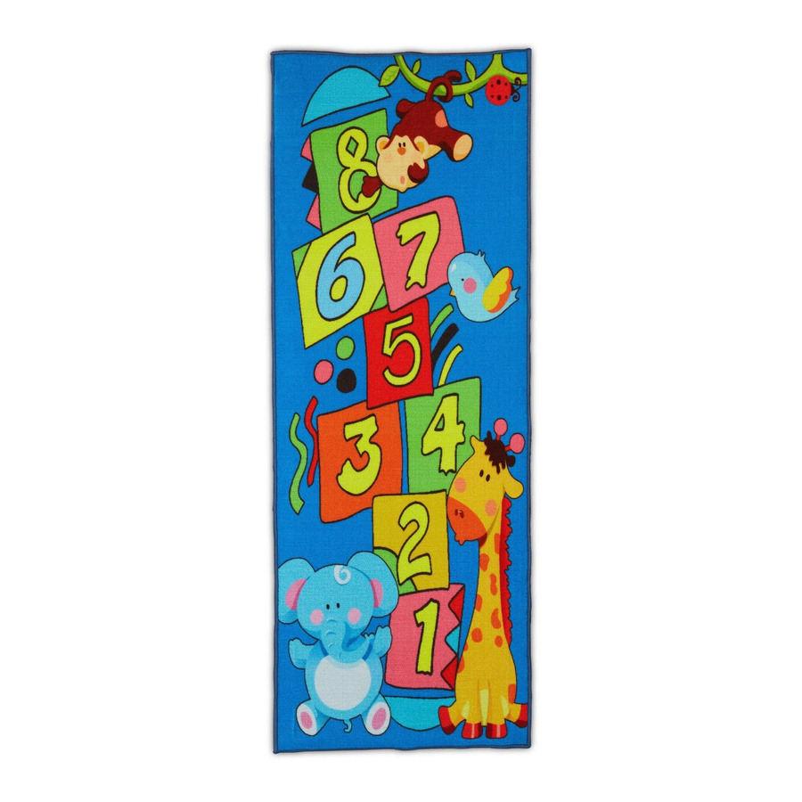 Relaxdays Kinderteppich bunt aus Polyester und Kunststoff, rutschhemmend und pflegeleicht, B/T: 179 x 67 cm - Bild 2
