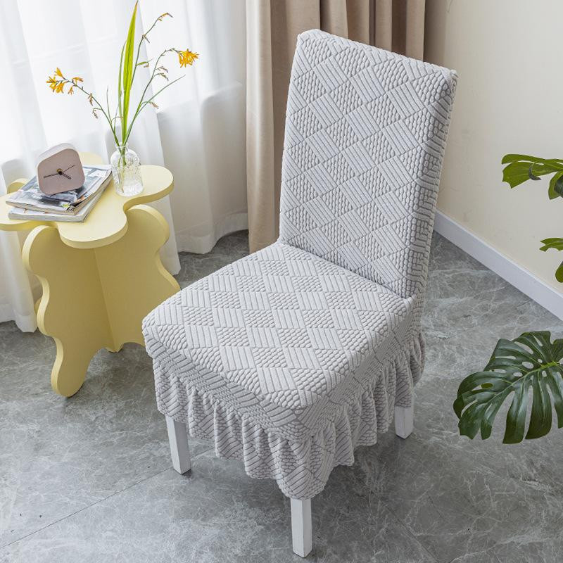 Yiran Furniture Universelle Esszimmerstuhlhussen mit integrierter Rückenlehne und elastischem Sitzbezug - Bild 1