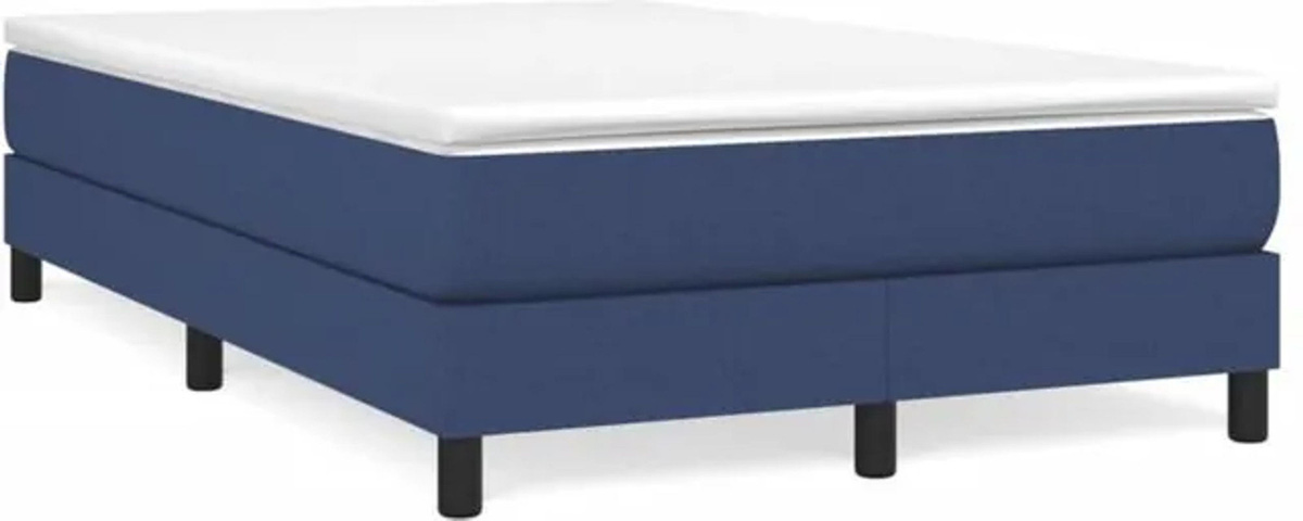 Vidaxl Boxspringbett mit Matratze aus Stoff in Blau B/T/H: 120 x 190 cm - Bild 1
