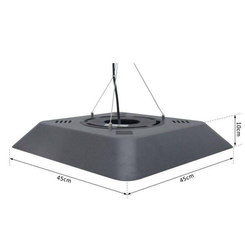 Outsunny Deckenheizstrahler IP45 in Schwarz mit Alu-Glas Gehäuse B/H/T: 45 x 45 x 10 cm - Bild 4