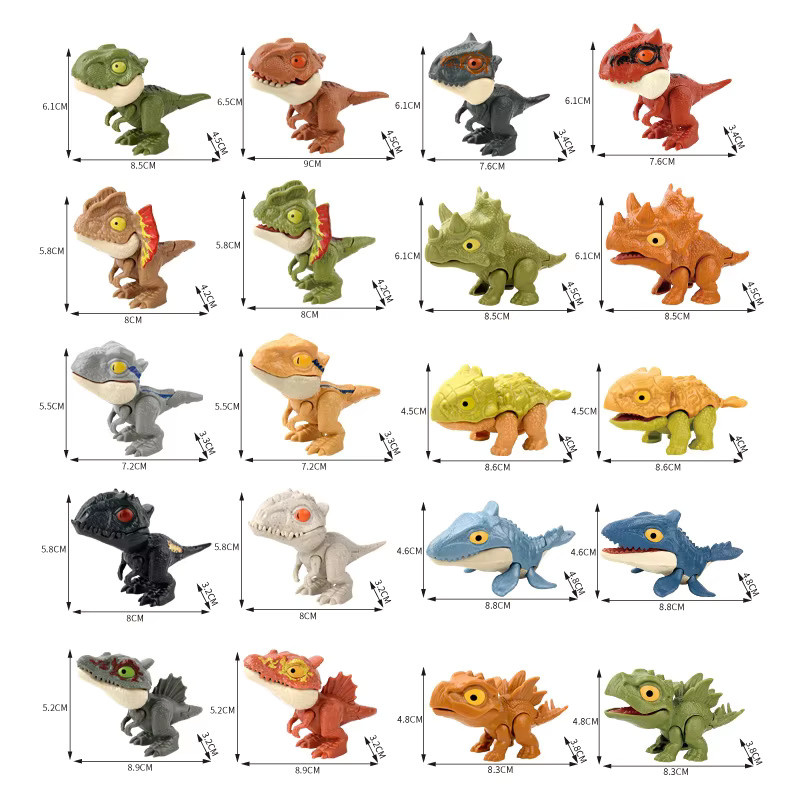 Haifeng Tyrannosaurus Dinosaurier Finger Hand Puppe, Kunststoff, Bunt - Bild 2