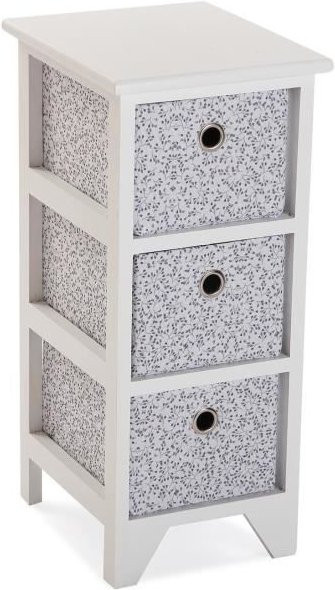 Versa Schrank-Etagère Oxford für Badezimmer und Schlafzimmer, moderne Kommode aus Holz in Weiß matt, B/T/H: 56 x 30 x 25 cm - Bild 1