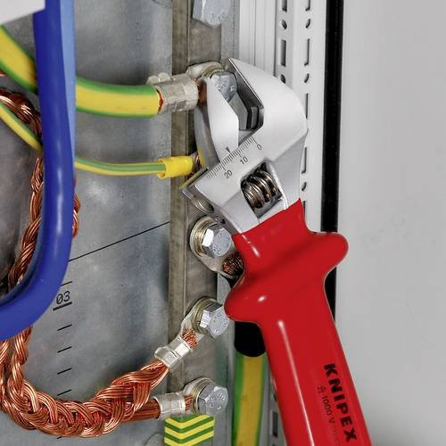Knipex Rollgabelschlüssel aus Chrom-Vanadium in Rot, 30 mm Öffnung - Bild 1