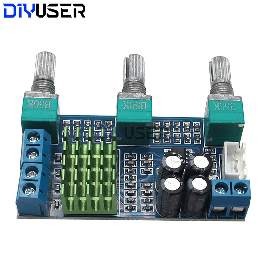 DIYUSER TPA3116D2 Stereo-Verstärkerplatine 80W+80W Hi-Fi Digital-Audio-Leistungsverstärkermodul in Blau - Bild 2