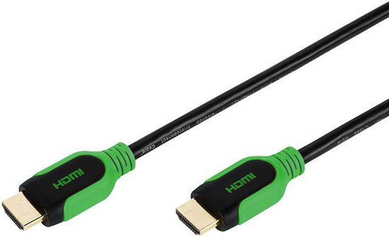 Vivanco High Speed HDMI Kabel mit Ethernet/LAN in Grün, Länge: 0,75 m - Bild 1