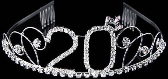 Wucifang Jewelry Haar Tiara, Kristall Strass, grau, Damen - Bild 1