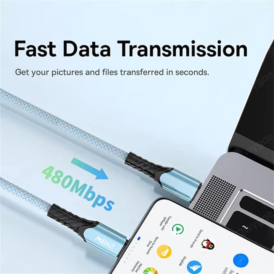 Nnbili USB-A auf USB-C Schnellladekabel mit 240W Leistung für MacBook, Samsung S22 und Xiaomi - Bild 2