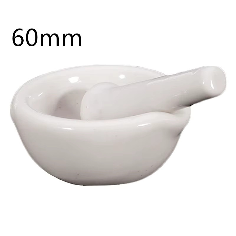 ACRDDK Keramik Mörser und Stößel Set in Weiß, 6 cm Durchmesser - Bild 3