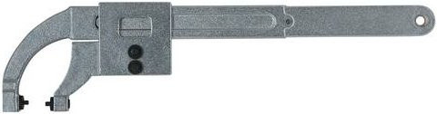 KS Tools Gelenk-Hakenschlüssel mit Zapfen aus Chrom-Vanadium, silber, Schlüsselweite 30 - 200 mm - Bild 1