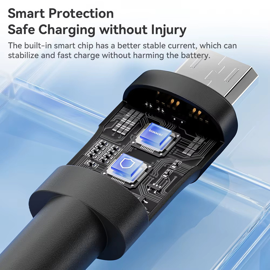 Toocki Micro-USB-Schnellladekabel USB-A auf Micro-USB aus geflochtenem Draht, bunt, 2,4 A Datenkabel für Xiaomi und Samsung - Bild 5
