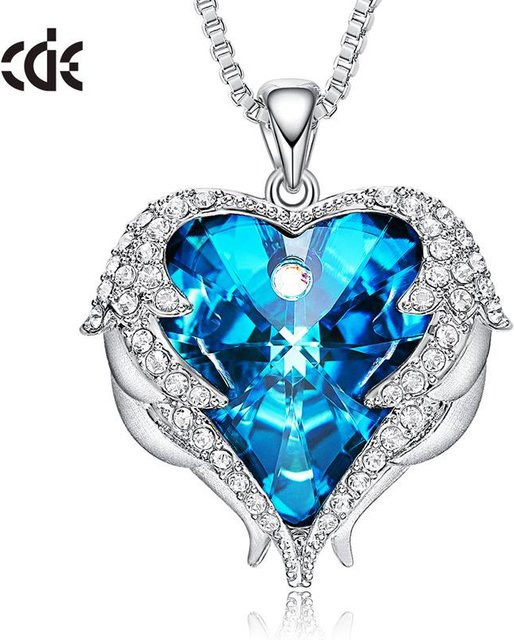 YIRAN Jewelry Halskette, Kupfer, Kristall, Zirkonia, blue, Damen - Bild 1