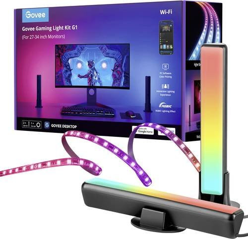 Govee PC Monitor Pro Kit RGBIC LED-Lichtleisten-Komplettset für 27-34 Zoll, Schwarz - Bild 2
