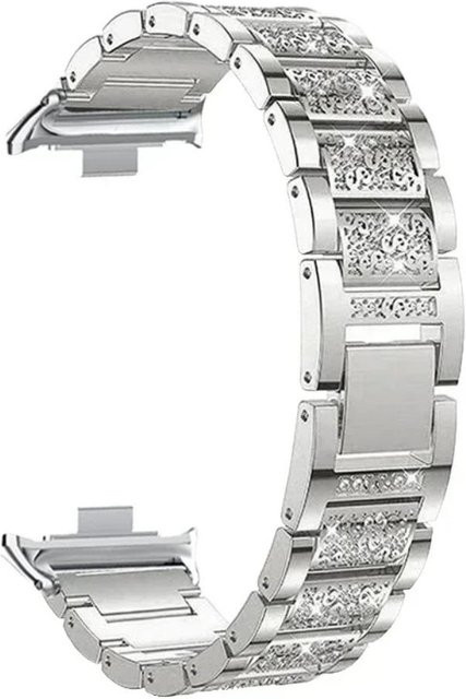 PINSENDA Uhrenarmband Edelstahl, Diamant, Kristall, Silber, Damen - Bild 1
