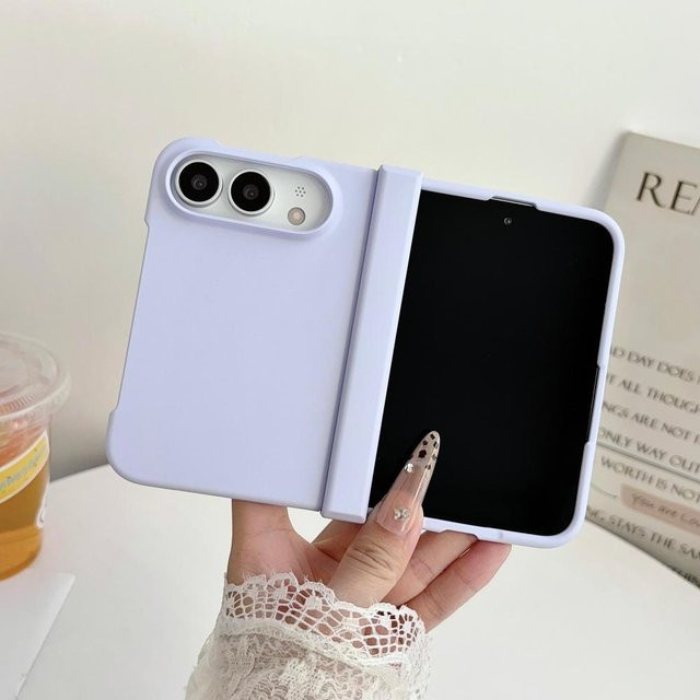 Mattes Schutzcase für iPhone Ultra in Violett, Stoßfeste Hartschale aus PC mit Faltscharnier-Schutz - Bild 1
