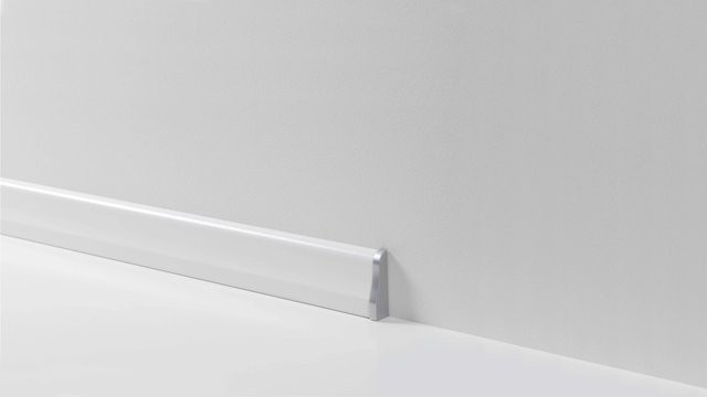 Parador Abschlusskappen Typ 2 in Alu-Optik für Sockelleiste SL 4, Farbe Silber - Bild 1
