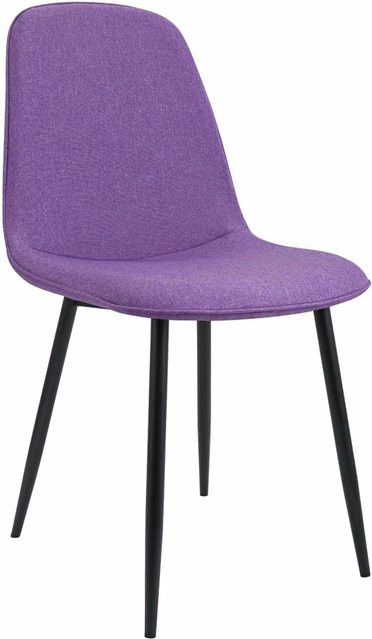 DELUKE Esszimmerstuhl RAZON in Lila mit Stoffbezug, B/T/H: 45 x 54 x 88 cm - Bild 1