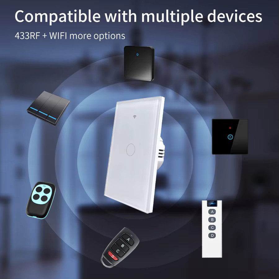 GGBEE Tuya WiFi Smart Lichtschalter mit Touch Panel, Weiß, ohne Neutralleiter, kompatibel mit Alexa und Google Assistant - Bild 5