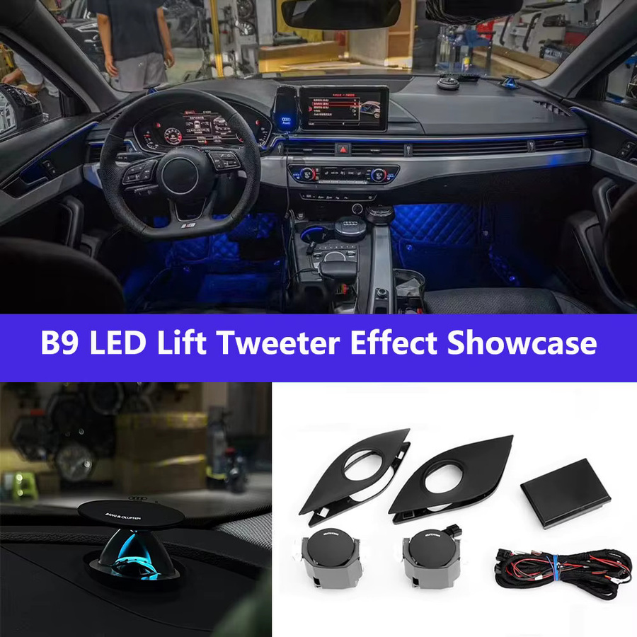 LED Pop-up-Hochtöner mit 32-Farben Ambientebeleuchtung für Audi A4 A5 A6 A7 Q5 Q7 Q8 B9 C8 C7 in Schwarz und Multicolour - Bild 5