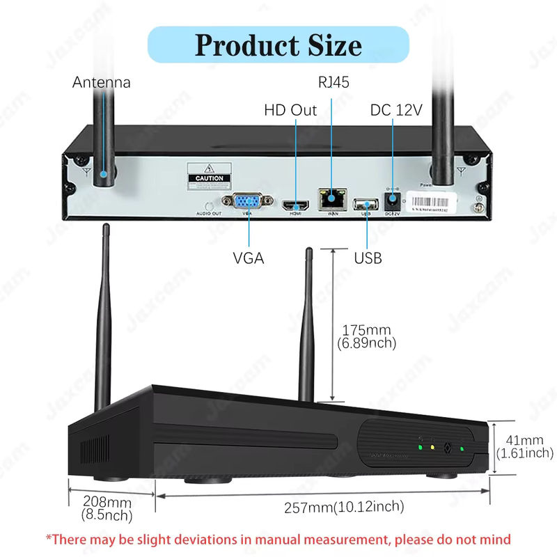 ESeeCloud 16CH Wireless NVR CCTV Kamera System mit 5MP IP Kameras und H.265 Kompression in Schwarz - Bild 3