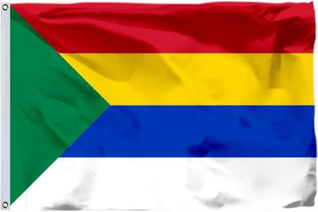 Druze-Flagge aus Polyester mit Metallösen für Außenbereich und Innendekoration, Mehrfarbig, B/H: 90 x 60 cm - Bild 1