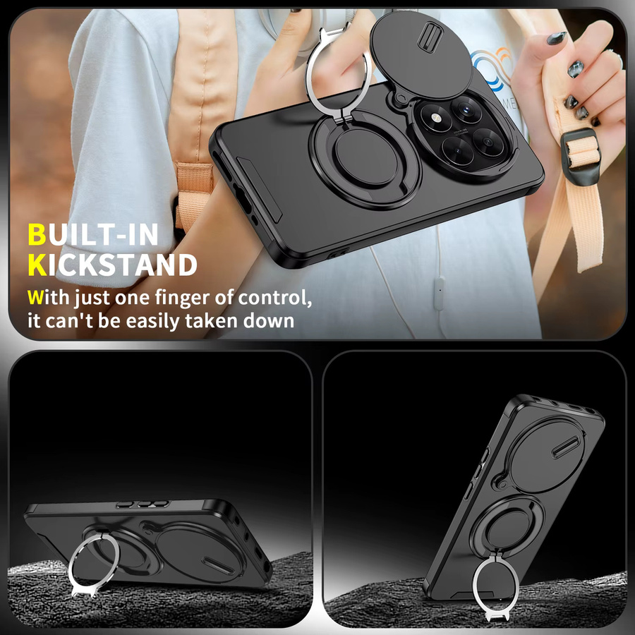 Magnetische Ringständer-Handyhülle für Xiaomi Poco M8 Pro Redmi Note 15Pro 4G Plus 5G mit Schiebe-Kameraschutz aus TPU-Kunststoff in Blau oder Schwarz - Bild 5