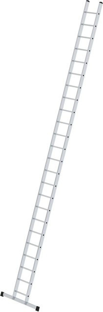PROREGAL Sprossen-Anlegeleiter aus Aluminium mit 24 Sprossen und Standard-Traverse, Farbe: Silber - Bild 1