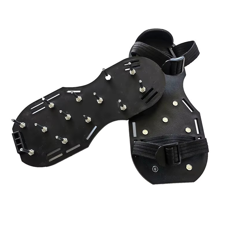 BEILU Spikeschuhe in Schwarz für Epoxidböden mit 28mm Nägeln und Nagelschuhe für Rasen und Garten mit 45mm Nägeln zur Bodenbelüftung - Bild 6