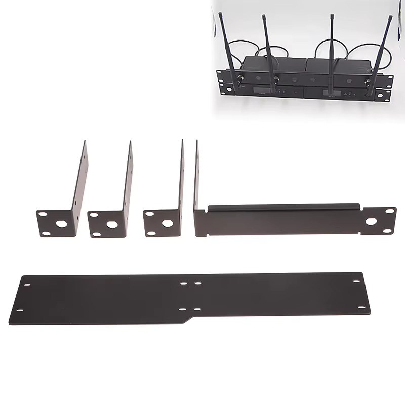 Metall Rackmount Rack Rahmen für drahtlose Mikrofonsystem-Empfänger kompatibel mit QLXD, QLXD4, ULXD, ULXD4 und SLXD Modellen in Schwarz - Bild 2