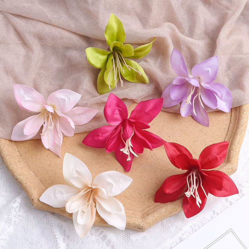 10 oder 20 Stück Künstliche Lotusblumen aus Textil in Lila und Mehrfarbig für Dekorationen bei Hochzeiten oder zum Muttertag - Bild 2