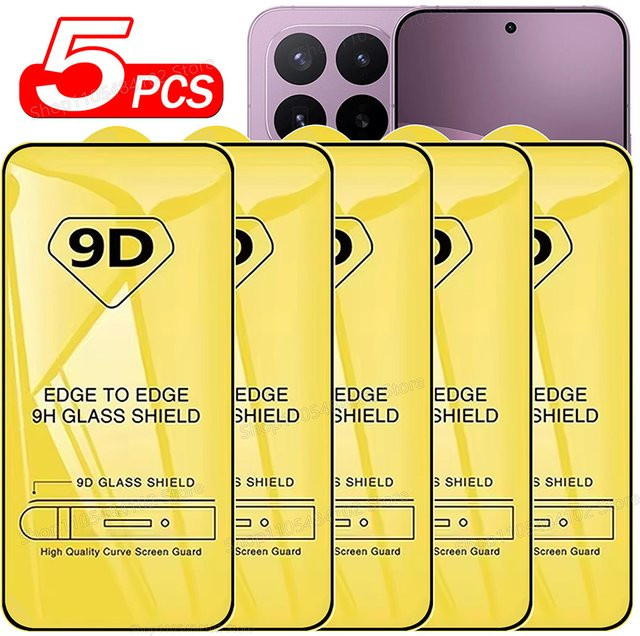 5 Stück 9D Gehärtetes Glas Displayschutzfolie für Xiaomi Mi 17T Pro 12 11 Lite 17T 15T 14T 13T 12T 11T Pro 13 in Transparent - Bild 1