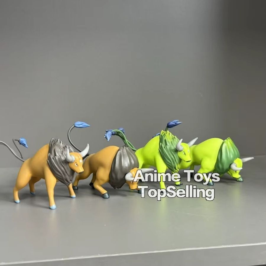 Bandai Pokemon Tauros Anime Figur aus PVC als Desktop Ornamen und Sammlermodell, Höhe: 6,5 cm - Bild 1